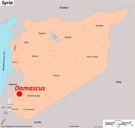 where is damascus or located.